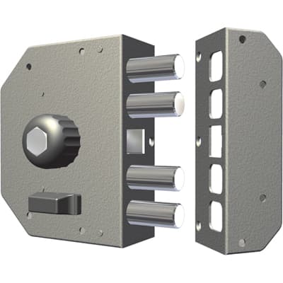 Serratura Legno Applicare 3050 Cr C.pompa M4 con Scr con Pomolo E.mm 60 Sx - 2