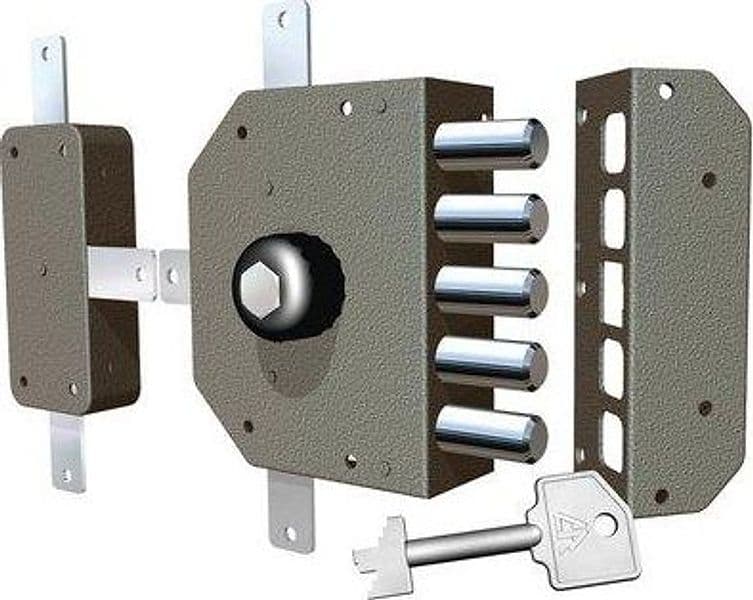 Serratura Legno Applicare 3300P Cr C.pompa M4 con Pomolo Tripl E.mm 60 Sx - 2