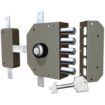 Serratura Legno Applicare 3300P Cr C.pompa M4 con Pomolo Tripl E.mm 60 Sx - 2