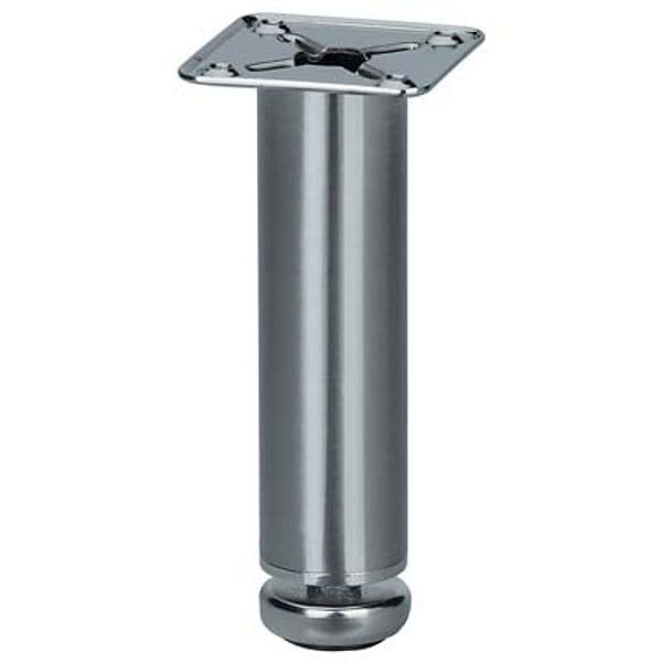 Piedino Mobili Regolabile Acciaio Bianco Asta Tonda H Ø 35 mm 15 cm 4 Pezzi - 2