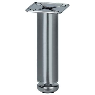 Piedino Mobili Regolabile Acciaio Bianco Asta Tonda H Ø 35 mm 15 cm 4 Pezzi - 2