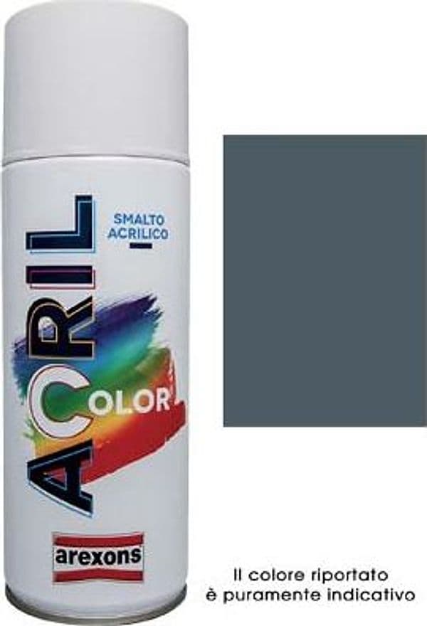 Smalto Spray Acril Color Arexons Grigio Ferro Ral 7011 400 ml 6 Pezzi - 2