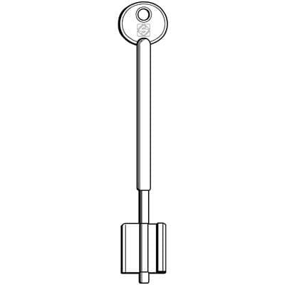 Chiave Doppia Mappa Cr 5R6 Silca Ottone Nichelato 2 Pezzi - 2