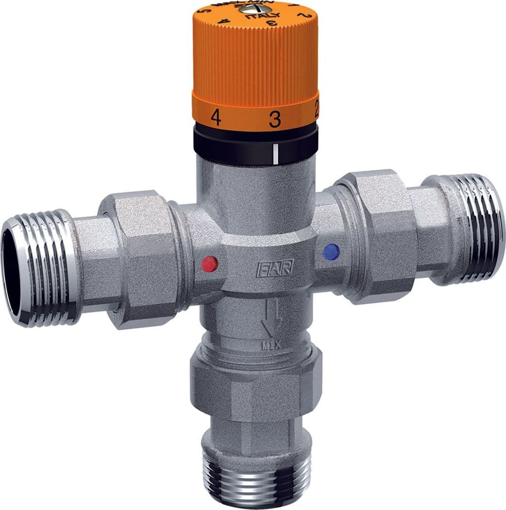 Rubinetto Miscelatore Termostatico per Impianti Solari Far 11 x 4 - 2