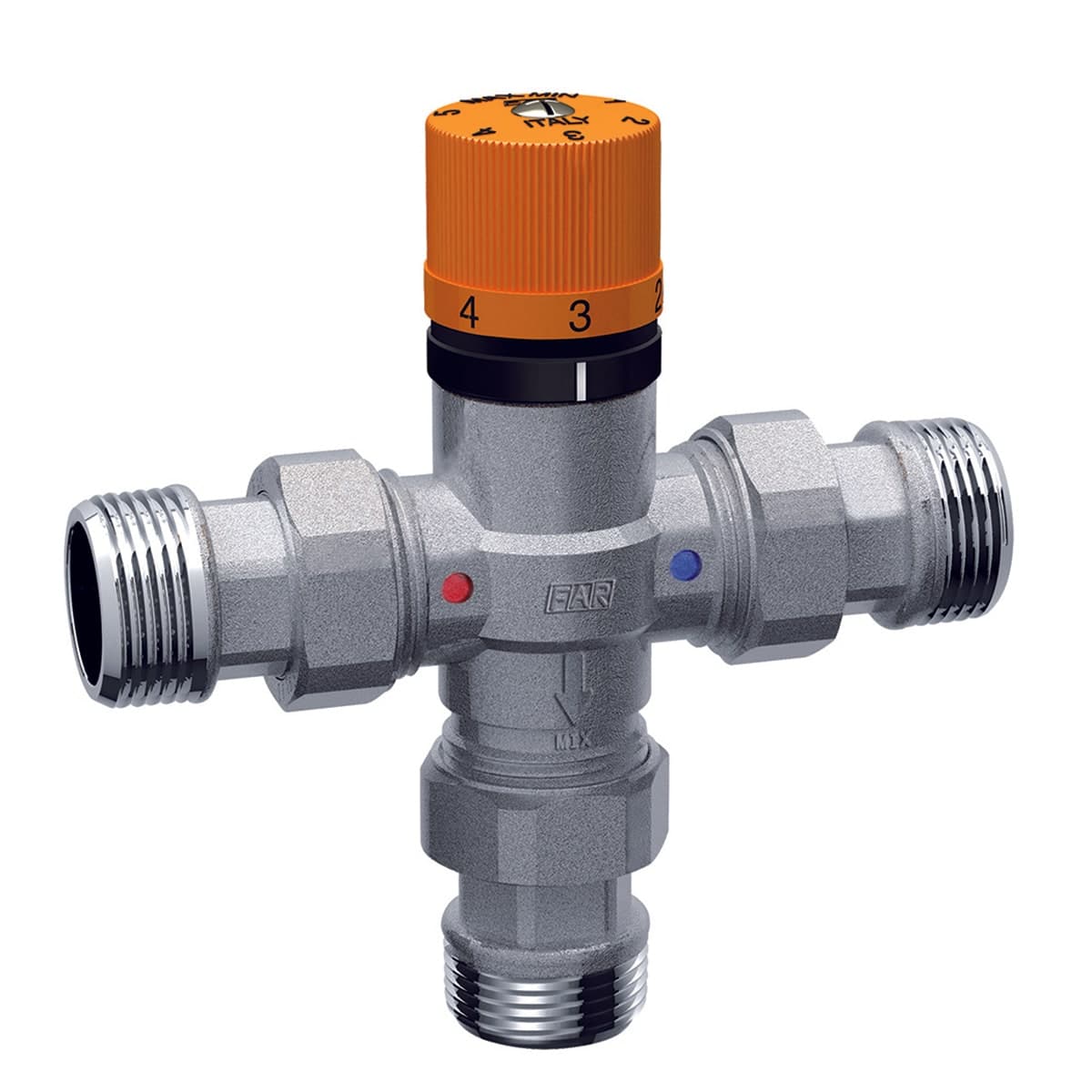 Rubinetto Miscelatore Termostatico per Impianti Solari Far 11 x 4 - 2