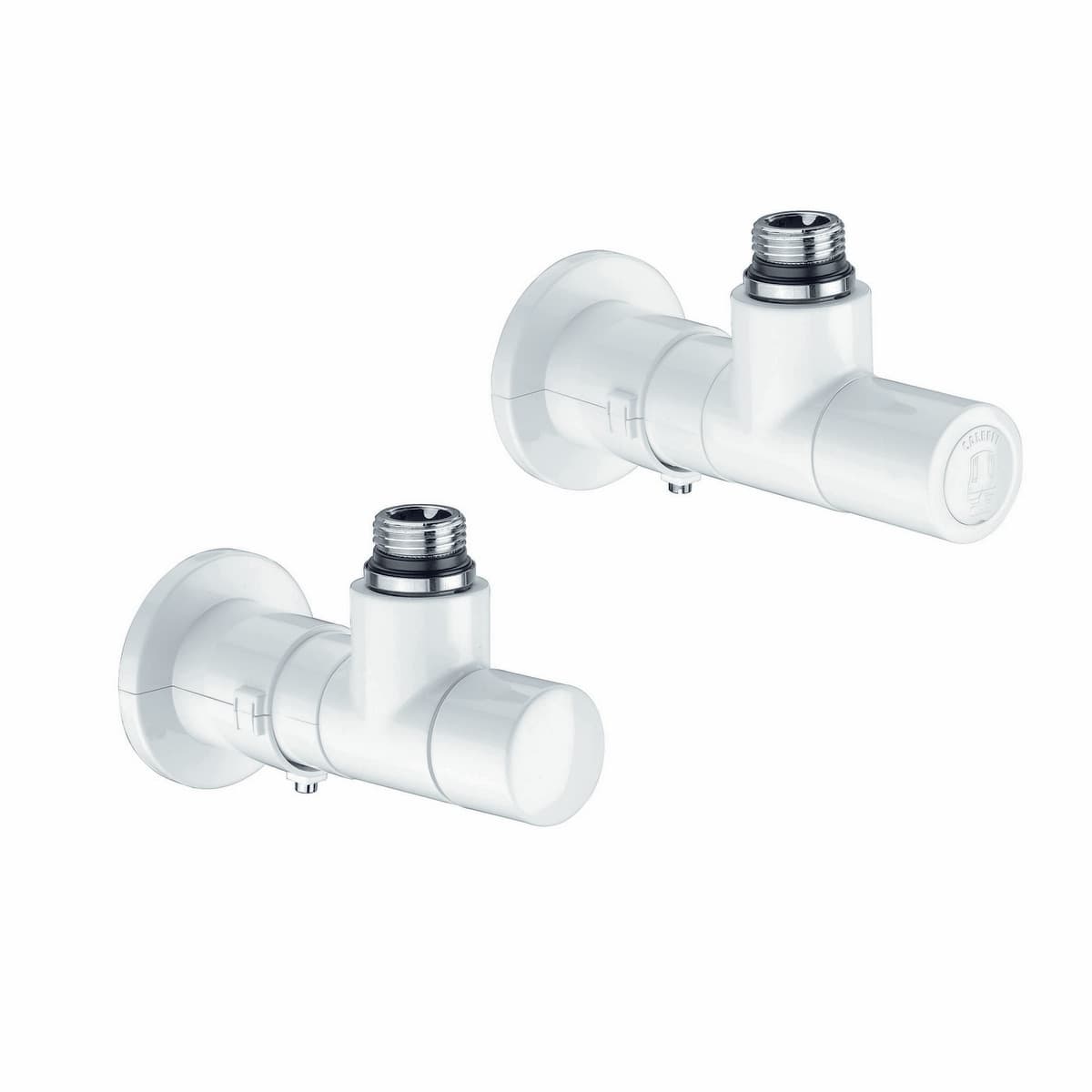 Valvola + Detentore a Squadra Termostatizzabile Calef 1/2 23 P 1,5 Bianco - 2