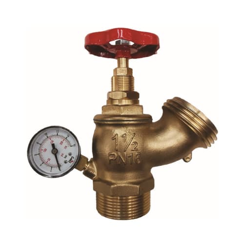 Rubinetto Idrante a Corsa Variabile con Manometro Manfr 1? ½ DN 45 - 2
