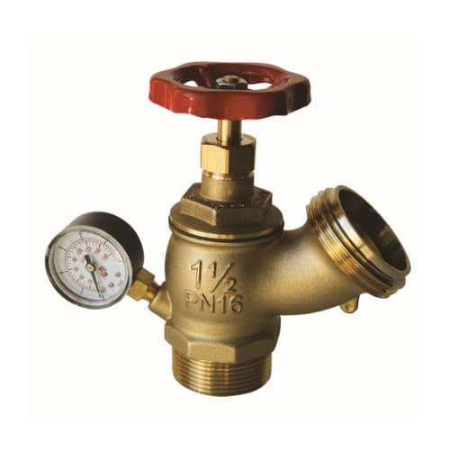 Rubinetto Idrante a Muro con Manometro Tipo Pesante PN 16 Manfr 1? ½ DN 45 - 3