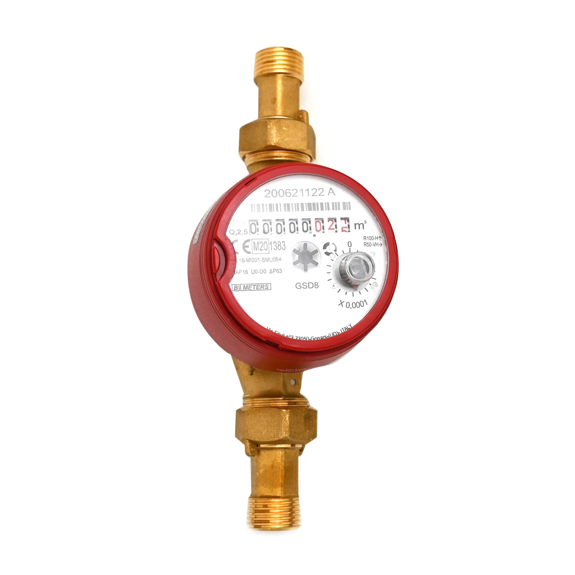 Contatore per Acqua Calda 90 ° Quadrante Asciutto Meter Ø 15 ½ L 110 - 2