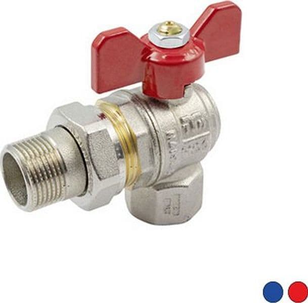 Valvola a Sfera Passaggio Totale MF Squadra Tiemm 3/4 Farfalla Blu - 2