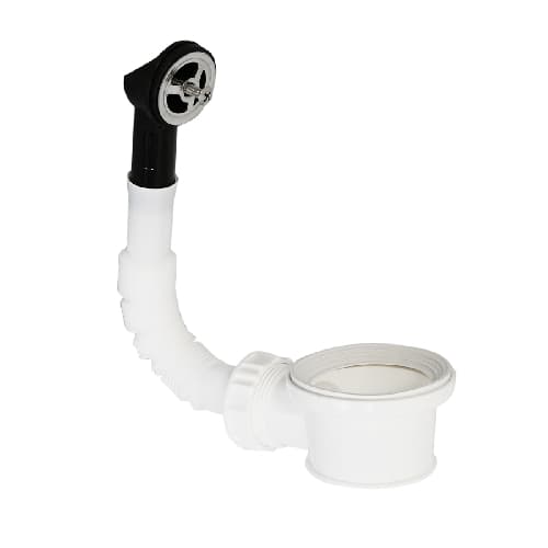 Piletta Scarico Passante con Troppopieno Tondo per Lavabo Valsi Ø 55 mm - 3