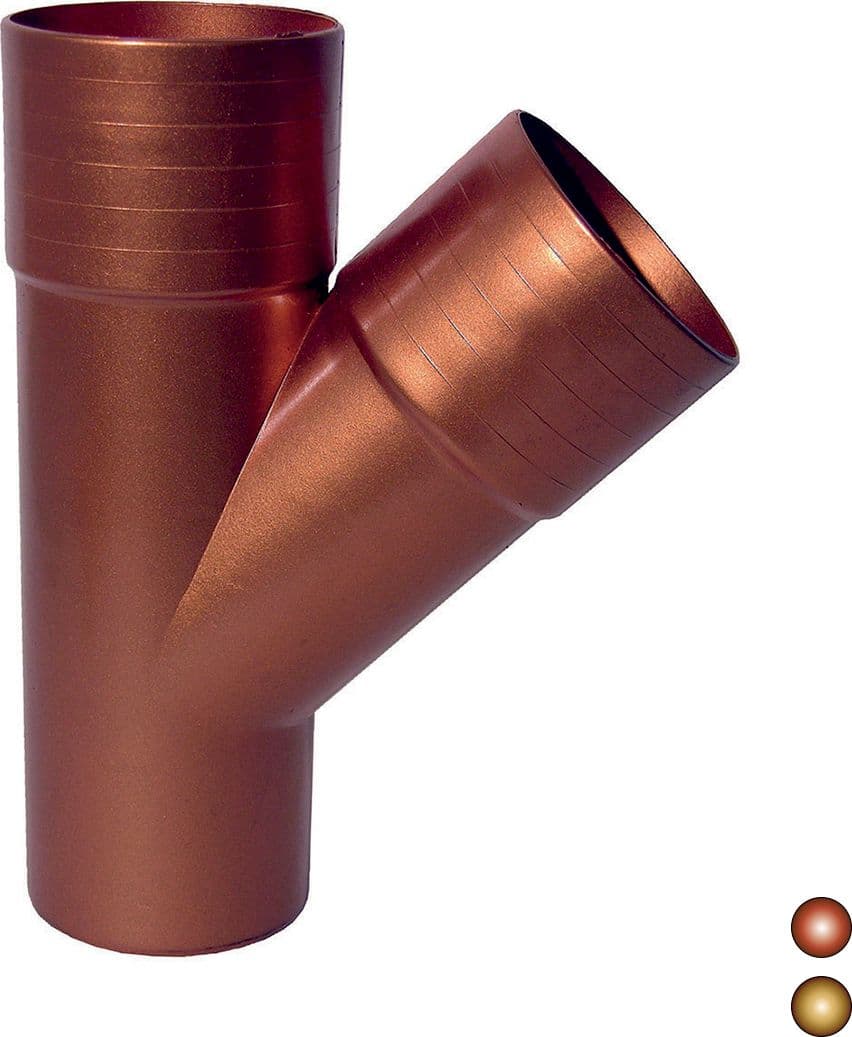 Derivazione Pluviale 45 ° Dh Ø 80 Rame Rosso - 2