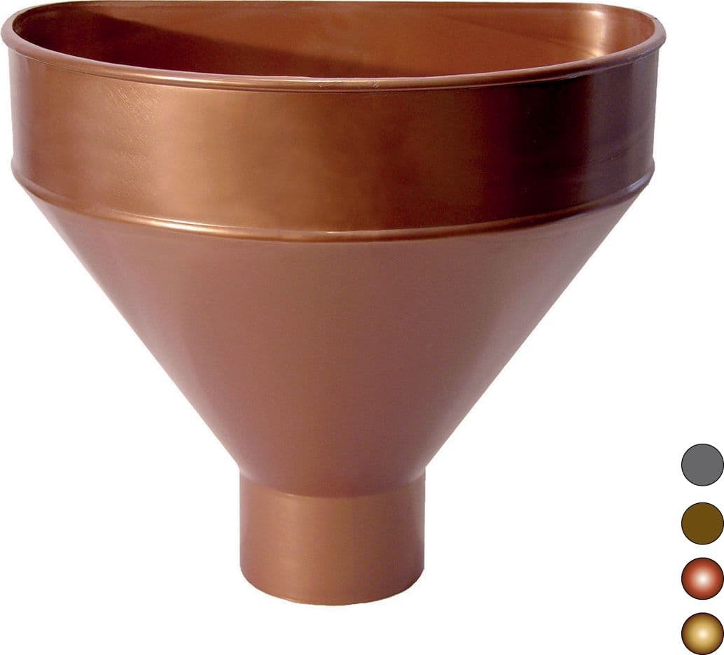 Raccoglitore Monolitico in PVC per Pluviali Dh Ø 80 Rame Antico - 2