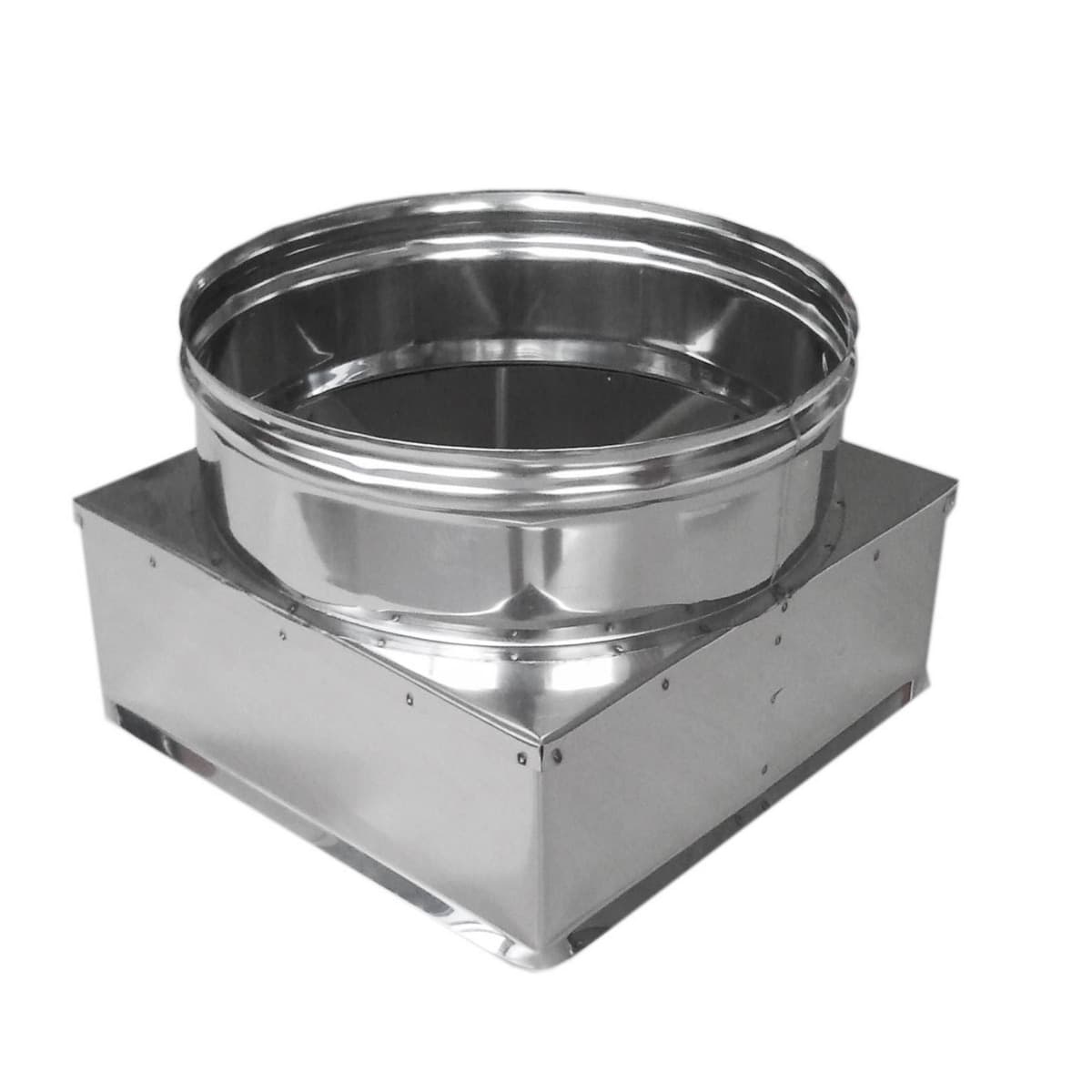 Riduzione Quadra Tonda Acciaio INOX Dk da 250 x 250 a 180 - 2