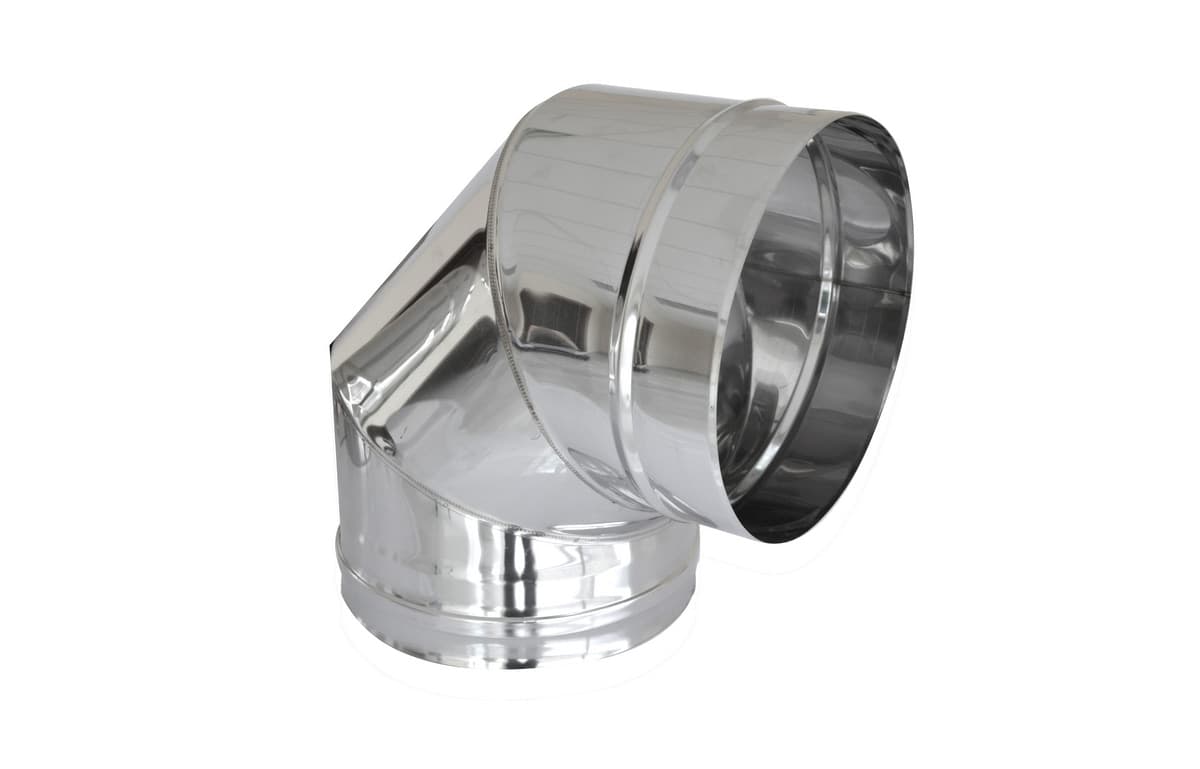 Curva in Acciaio 316L a 90 ° per Canne Fumarie Dk Ø 250 - 2