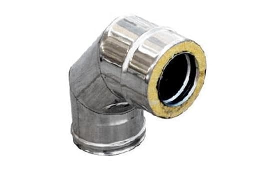 Curva in Acciaio INOX 316L a 90 ° Doppia Parete Dk D Int 150 D Est 200 - 2