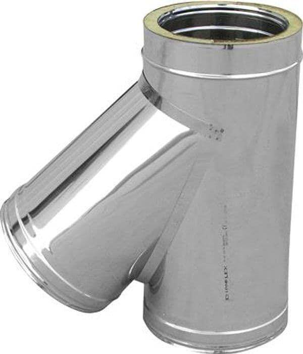 Braga in Acciaio 316L a 45 ° Doppia Parete Dk D Int 100 D Est 150 - 3