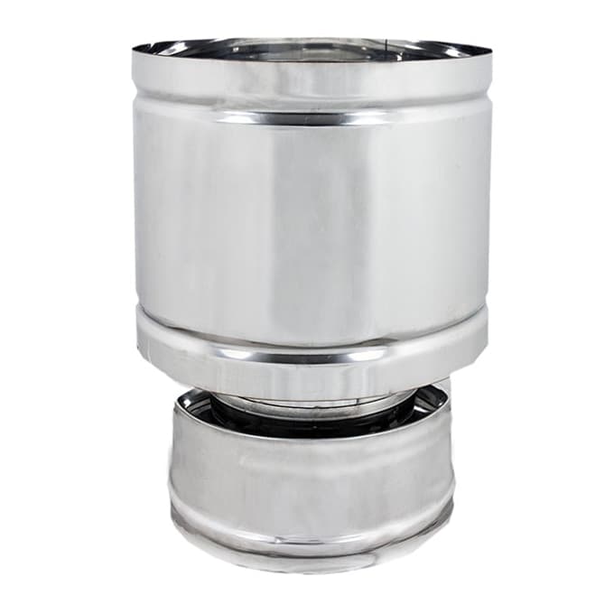 Terminale Antivento a Botte Acciaio INOX Dk Ø 80 x 130 - 2