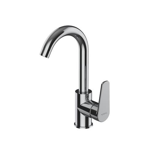 Rubinetto Miscelatore Monocomando Lavabo Canna Tonda Serie Nymo Cromo - 3