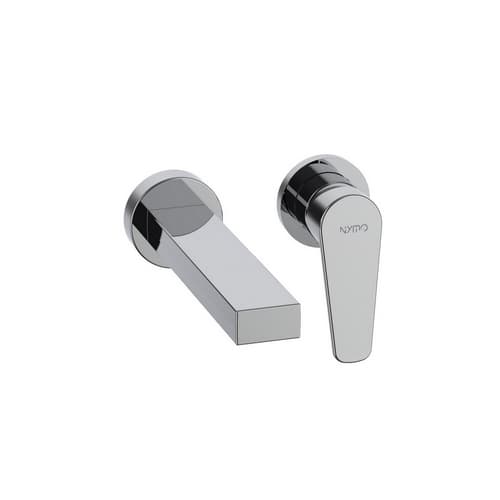 Rubinetto Miscelatore Monocomando Lavabo a Muro Serie Smeraldo Nymo Cromo - 3
