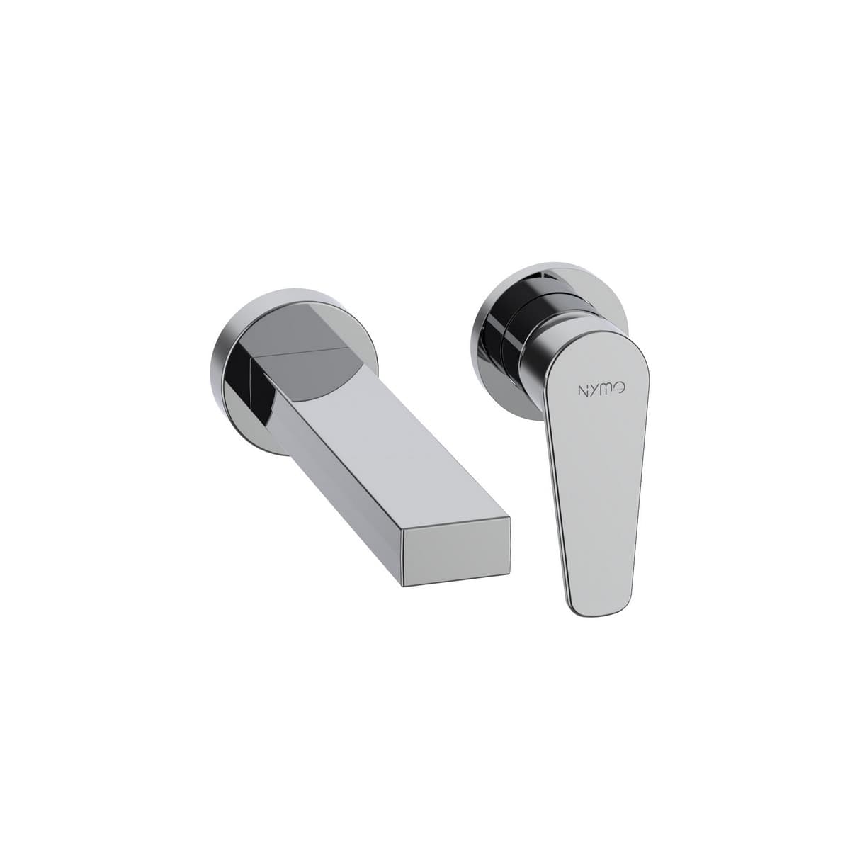 Rubinetto Miscelatore Monocomando Lavabo a Muro Serie Smeraldo Nymo Cromo - 2