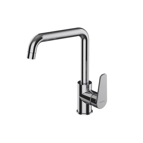 Rubinetto Miscelatore Monocomando Lavello Canna Quadra Serie Nymo Cromo - 3