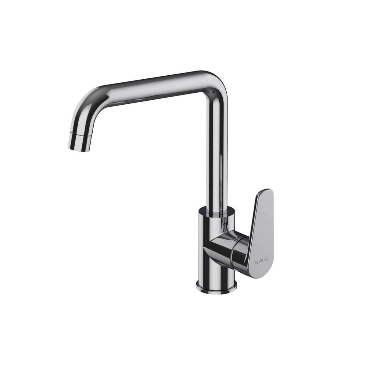 Rubinetto Miscelatore Monocomando Lavello Canna Quadra Serie Nymo Cromo - 2