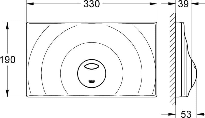 Placca di Ricambio Doppio Scarico Cromata Grohe - 2