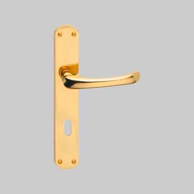 Maniglia Capri con Placca Oro Lucido Frosio Bortolo - 2
