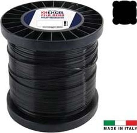 Filo per Decespugliatore in Nylon Quadro Pro Nero Ø 2,7 mm in Matassa - 2