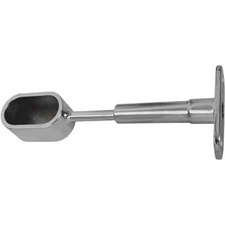 Reggitubo Laterale Chiuso Ovale 15 x 30 mm Cromato 10 Pezzi - 3