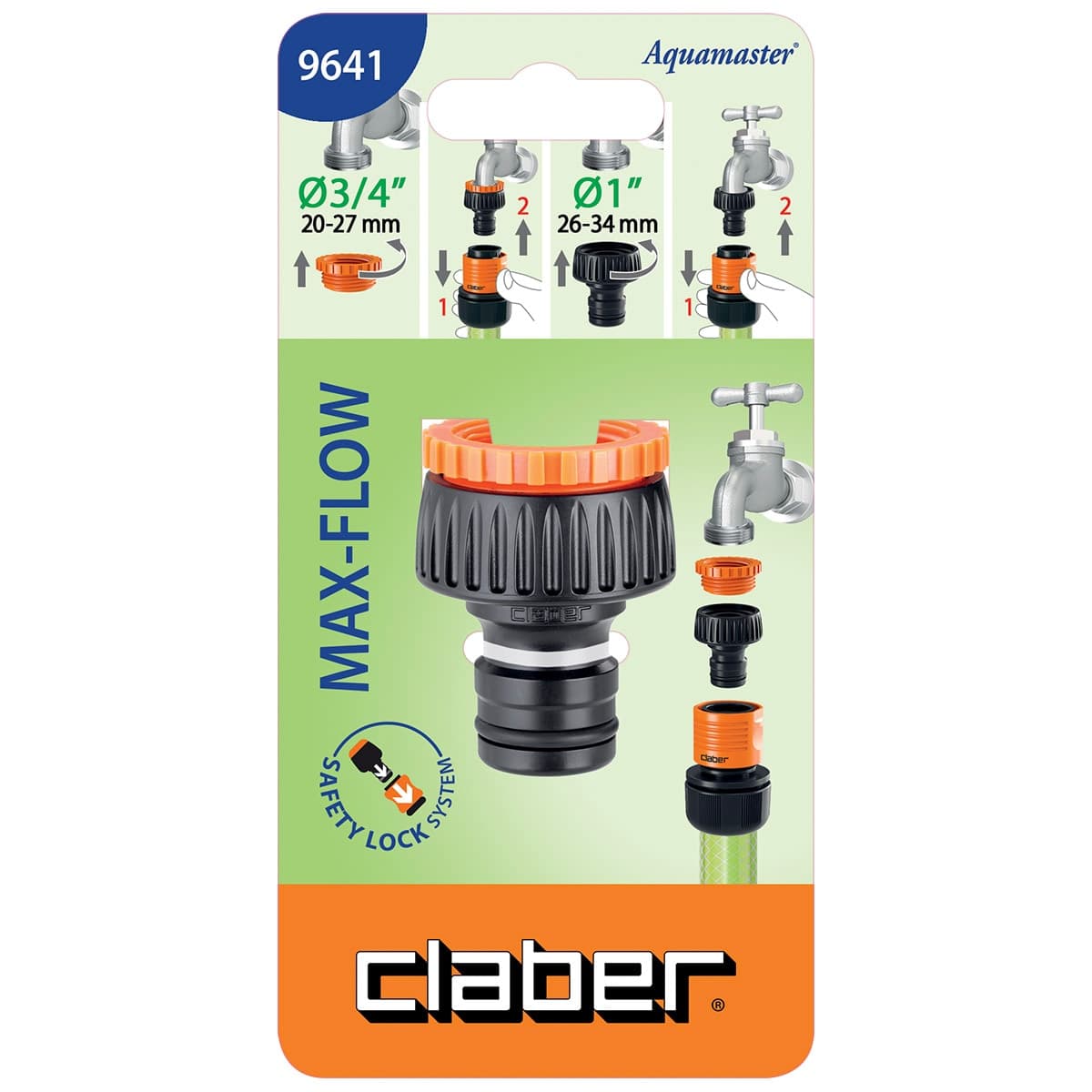 Presa Rubinetto Multifiletto Aquamaster Max Flow in Blister F 1 3 4 Blister - 2