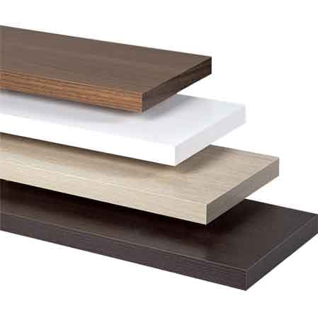 Mensola Rettangolare Ecopan 100 x 20 cm Col Noce Medio Spess. 1,8 cm - 3