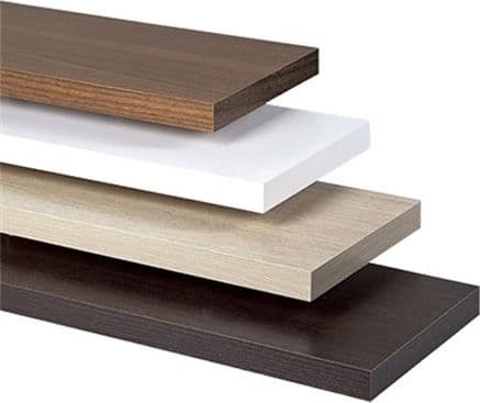 Mensola Rettangolare Ecopan 100 x 20 cm Col Noce Medio Spess. 1,8 cm - 2