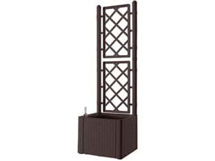 Fioriera Natural Deluxe Moka Quadra con Spalliera 43 CMX43X142H. 35 l - 2