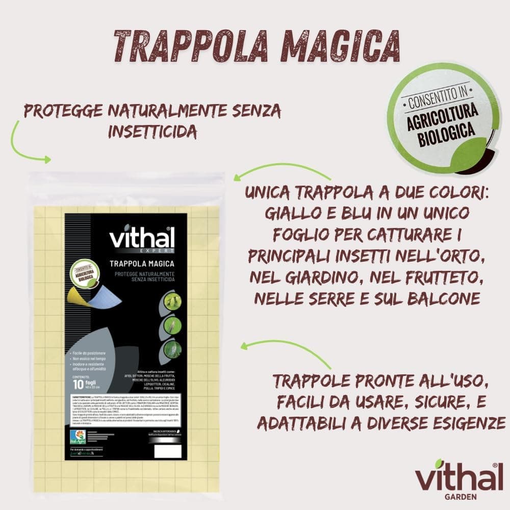 Trappola Magica per Afidi, Tripidi e Minatori Vithal Expert Ogni Confezione - 4