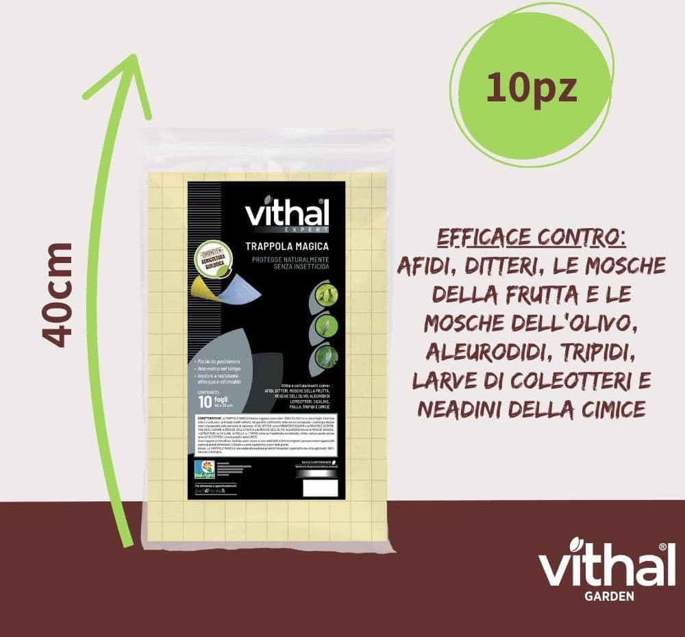 Trappola Magica per Afidi, Tripidi e Minatori Vithal Expert Ogni Confezione - 2