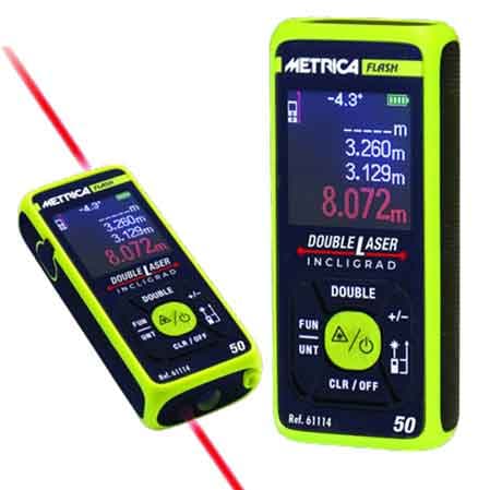 Distanziometro Double Laser Incligrad Metrica Portata: da 5 cm Fino a 50 m - 3