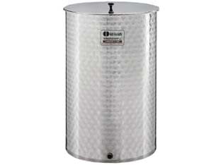 Contenitore Enologico a Fondo Piano Inox 18 10 Saldato 100 l Ø 460 mm - 2
