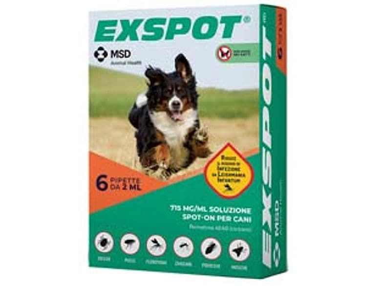 Exspot Antiparassitario Soluzione 2 ml 2 ml Specifico per Cani Confezione 6 - 2