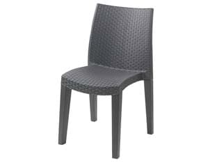 Sedia in PE Rattan Lady Antracite 55 CMX48X86H. Peso 5 kg - 2