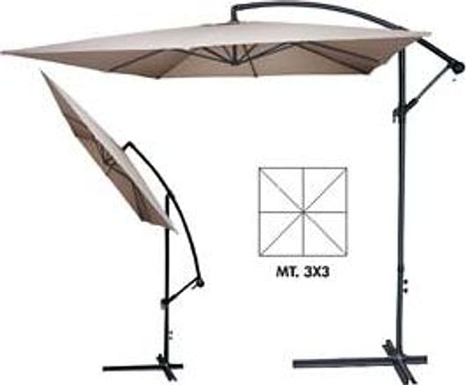 Ombrellone in Metallo Quadro Decentrato con Manovella Ø 3 mm MX3 Cod 428705 - 2