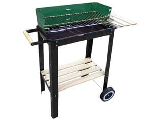 Barbecue Rettangolare con Piani Legno Kansas Bracere 50 CMX26 Lapillo - 2