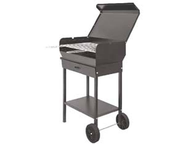Barbecue Rettangolare a Carbonella Doriano con Ruote Griglia 47,5 CMX37