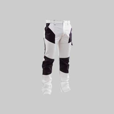 Pantalone da Lavoro Stretch Bianco Grigio Tg. M (48 50) - 2
