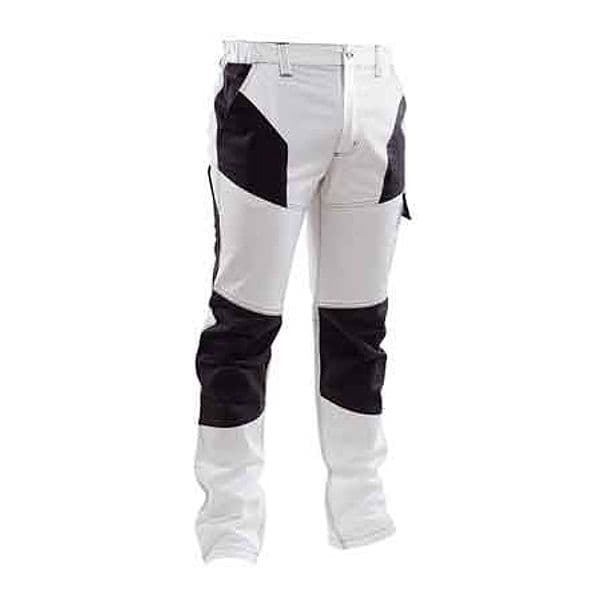 Pantalone da Lavoro Stretch Bianco Grigio Tg. L (52 54) - 3