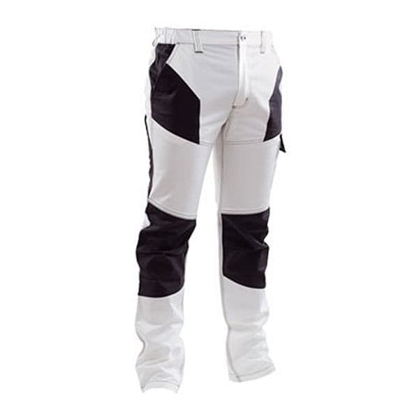 Pantalone da Lavoro Stretch Bianco Grigio Tg. L (52 54) - 2