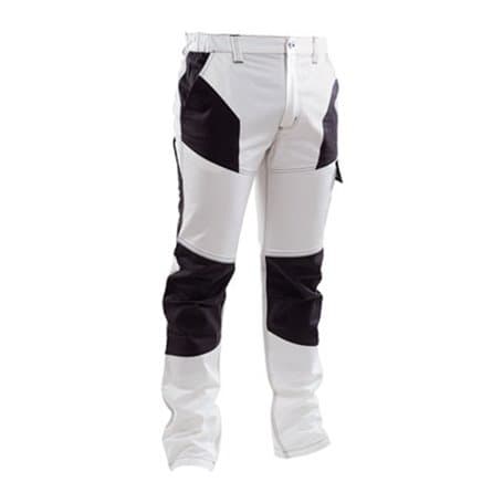 Pantalone da Lavoro Stretch Bianco Grigio Tg. L (52 54) - 2