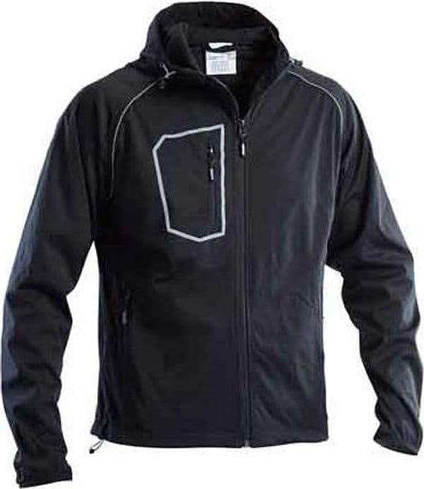 Giubbino Softshell con Cappuccio Fasten Nero Tg. L (52 54)