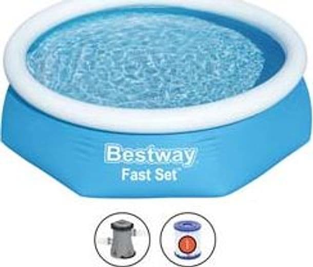Piscina Fast Set Autoportante Tonda 244 CMX61H. 9,38 1880 kg l Filtro - 2